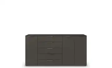 Sideboard Graphit Graphit Front: Dekor, Oberboden: Dekor verchromt