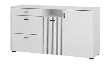 Sideboard Hortuna Weiß, Schwarz