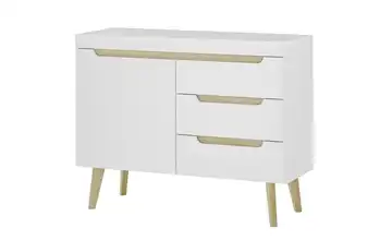 Sideboard Malaren 107 cm Weiß, Eiche (Nachbildung) 1 Stück