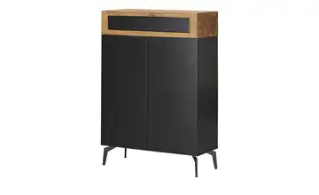 Highboard Galera Schwarz, Wildeiche