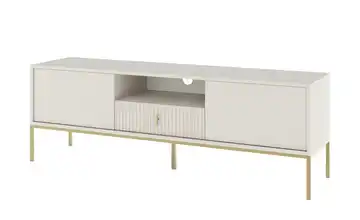 TV-Lowboard Griffe und Gestell: Metall Goldfarben kaschmirfarben