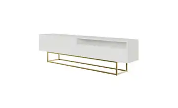 Selsey Lowboard Weiß Goldfarben