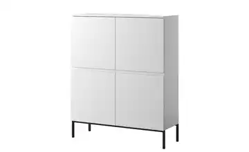 Selsey Highboard Bemmi Weiß Schwarz