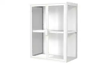 Hängevitrine 80 cm Weiß Weiß