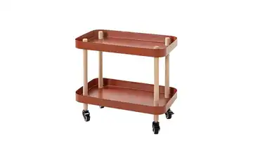 Beistelltisch holzfarben, Rot