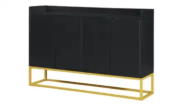Sideboard Schwarz, Goldfarben
