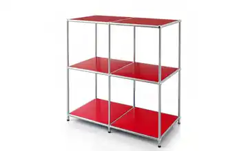 Floordirekt Metallregal Rot