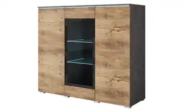 Highboard Anthrazit, Kastanie (Nachbildung)