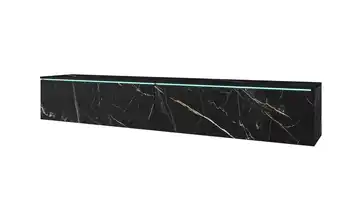 Lowboard Schwarz, Marmoroptik