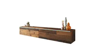 Lowboard Eiche (Nachbildung), Schwarz