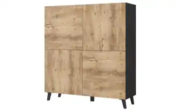 Highboard Anthrazit, Kastanie (Nachbildung)