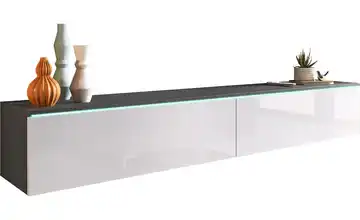 Lowboard Anthrazit, Weiß