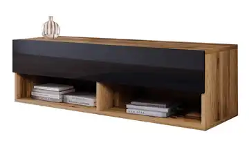 Lowboard Eiche (Nachbildung), Schwarz