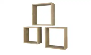 Wandregal 3er-Set Eiche Artisan (Nachbildung) 30 cm