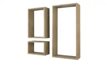 Wandregal 3er-Set Eiche Artisan (Nachbildung) 60 cm