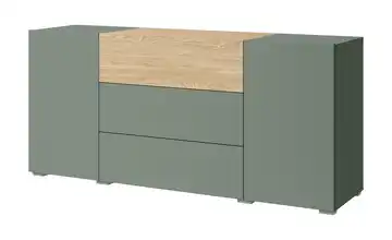 Sideboard Salbeigrün, Eiche (Nachbildung)