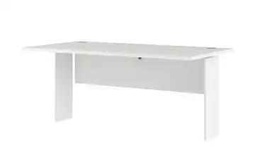 Schreibtischplatte mit Sichtblende und Paneel Saale Weiß 150,1 cm