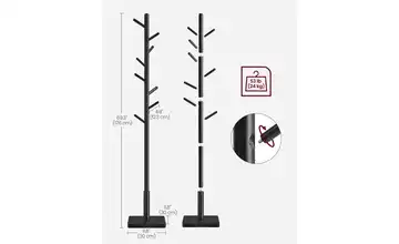 Garderobenständer Andi 176 cm Schwarz