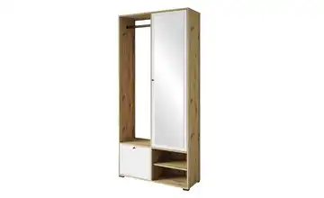 Garderobe Eiche Artisan (Nachbildung), Weiß