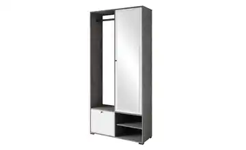 Garderobe Anthrazit, Weiß
