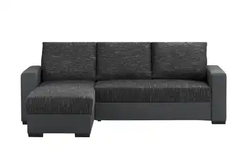 Ecksofa Navarra Schwarz, Anthrazit links