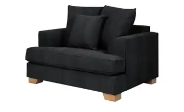 Sessel Franka Schwarz Webstoff grob