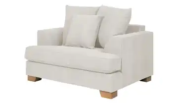 Sessel Franka Wollweiß Webstoff grob