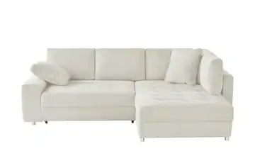 bobb Ecksofa Arissa de Luxe rechts Cordstoff Elfenbein
