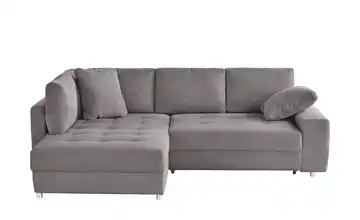bobb Ecksofa Arissa de Luxe links Cordstoff Grau