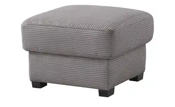 Hocker Lisa de Luxe Cordstoff Grau