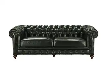 uno Ledersofa Chesterfield Grün 3
