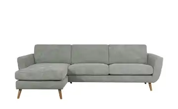 Ecksofa Smilla Cordstoff links Grau