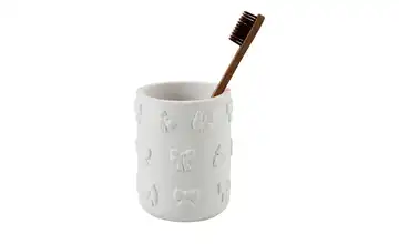 como Zahnbürstenhalter Schleife Zahnputzbecher Weiß