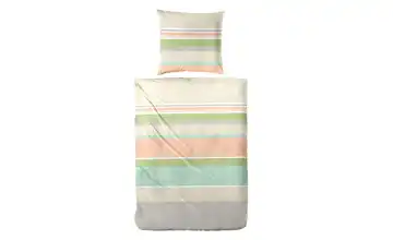Bettwäsche-Set 200 cm 135 cm Beige