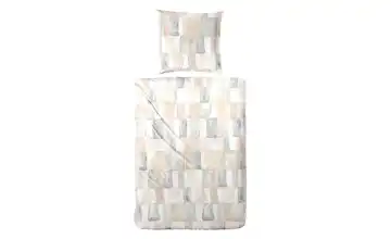 Bettwäsche-Set 220 cm 155 cm Beige