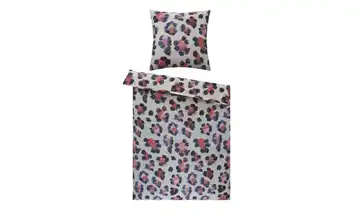 indigo Mako-Satin Bettwäsche  Animalistic