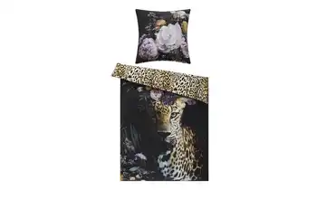 indigo Mako-Satin Wende-Bettwäsche  Leo Love