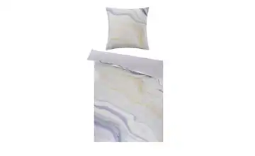 indigo Mako-Satin Wende-Bettwäsche  