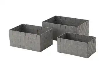 Aufbewahrungskorb, 3er Set Grau