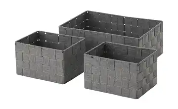 Aufbewahrungskorb, 3er Set Grau