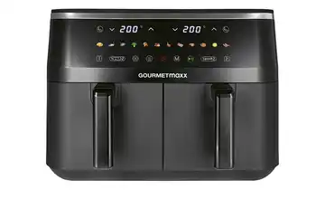 GourmetMaxx Doppelkammer-Heißluftfritteuse 16581