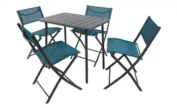 Gartenmöbel 5er-Set Türkis Türkis