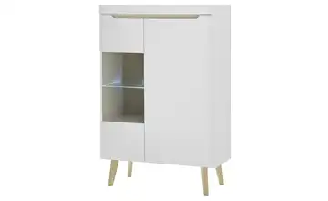 Vitrine Malaren Weiß, Eiche (Nachbildung)