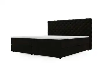 Boxbett mit Stauraum DS Bergamo Schwarz 140 cm