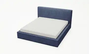 Polsterbett mit Bettkasten Monaco Blau 120 cm