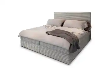 MASSENO Boxbett mit Bettkasten Pisa 180x200 cm Hellgrau