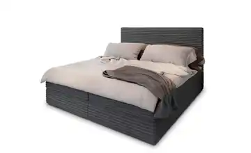 MASSENO Boxbett mit Bettkasten Pisa 160x200 cm Dunkelgrau