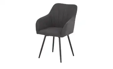 Armlehnstuhl Leon Dunkelgrau