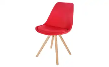 Esszimmerstuhl Caspar Rot, Beige