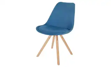 Esszimmerstuhl Caspar Blau, Beige